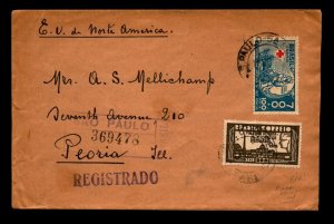 Brazil 1930s Registered Cover/SC# B7 and 387 - L20862