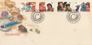 Australia 1987 Aussie Kids FDC Sc#1040-1043