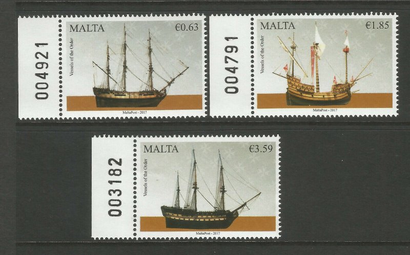 Malta 2018 MNH Maritime Series VI Vessels of the Order 3v Set Boats Ships Stamps