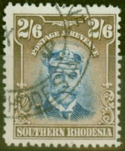 Southern Rhodesia 1924 2s6d Blue & Sepia SG13 Superb Used