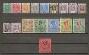 SIERRA LEONE 1912/21 SG 112/28 MINT Cat £400