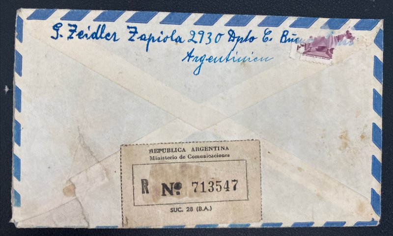 1952 Buenos Aires Argentina Airmail Cover To Berlin Germany