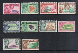 Pitcairn Island 1940 KGVI Sc 1-8 set of 10 MNH