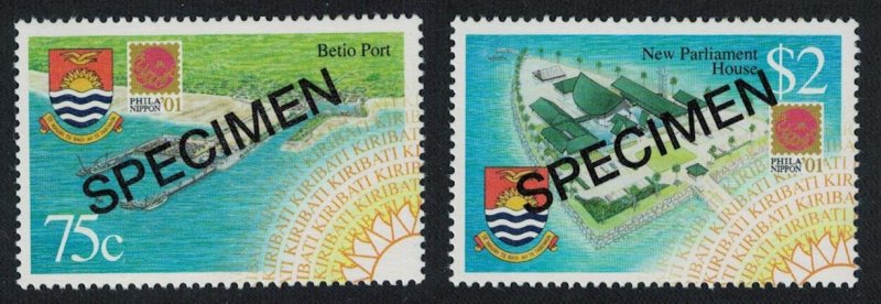 Kiribati Port Parliament Development Projects 2v Specimen SG#631-632