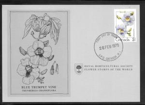 Just Fun Cover Grenada #912 FDC Royal Horticultural Society (my5360)