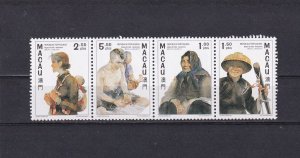 SA21b Macau 1997 Tan-Ka People, mint strip of 4