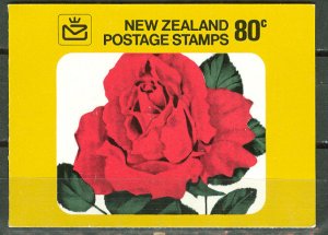 New Zealand # 591  80c Booklet Complete (Roses) (1) Mint NH