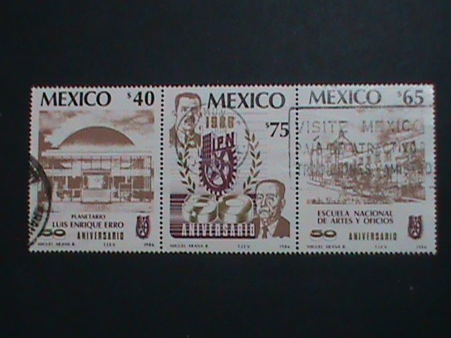 MEXICO STAMP-1986 SC#1431-3 -50  ANNIV: NATIONAL POLYTECHNIC INSTITUTE USE SET