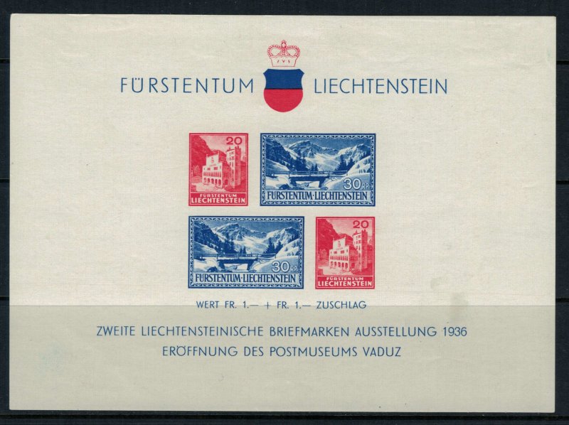 Liechtenstein #B14* Souvenir Sheet  CV #17.50