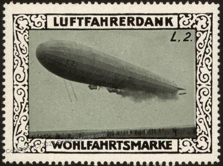 Germany Zeppelin L2 WWI Air Force Memorial Luftfahrerdank Flight MNH Cin G102787