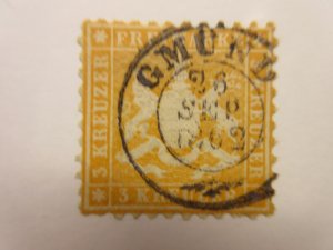 German States WURTTEMBERG Scott 31 USED Lot11.2 Cat $47.50