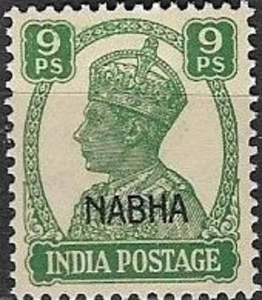 India Nabha 1942 King George V C# 102 Mint NH VF