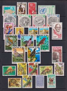 Mali - 28 stamps - Dinosaurs, Birds, U.N. etc.