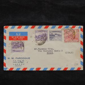 ZS-X057 PAKISTAN - Cover, 1955, Airmail To Italy