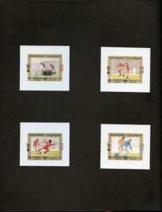 YEMEN ARAB REPUEBERREUTE PROOF  FOLDERII   8 ARGENTINA WORLD CUP SOCCER STAMPS