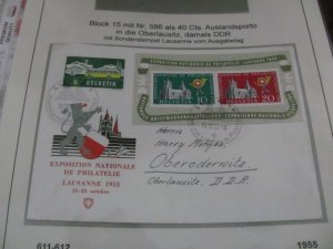 SWITZERLAND 1955 LAUSANNE PHILATIC EXHIB. SC 352a XF 70+ (188)