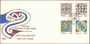 New Zealand, Worldwide First Day Cover, Art