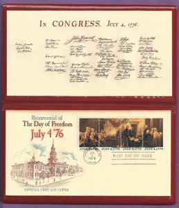 US #1694a FDC 13c Declaration of Independence Wallet