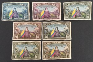 Ecuador 1938 #366-72, U.S. Constitution, MNH.