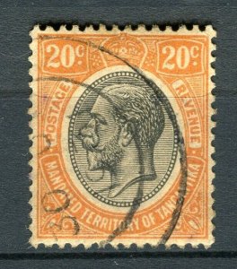 TANGANYIKA; 1927 early GV portrait issue fine used 20c. value,