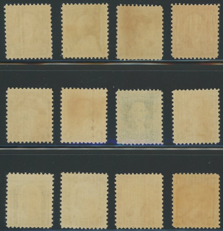 USA 704/715 Washington Bicentennial - F/VF Mint nh set of 12 Cat $33.25