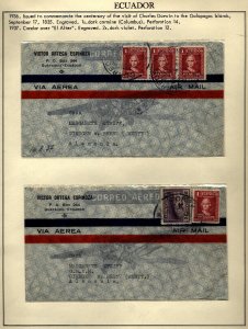 Ecuador 1936/1937 Guayaquil/Germany 2 Covers  Read Details on Scanned Image