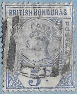 British Honduras # 41  Victoria  5c  1895   (1)  VF Used