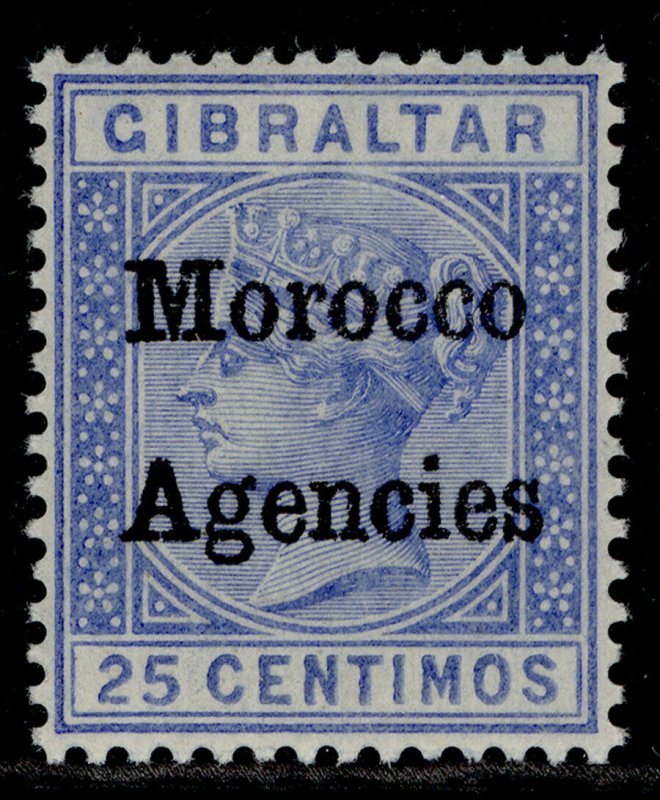 MOROCCO AGENCIES QV SG4, 25c ultramarine, M MINT. Cat £10.