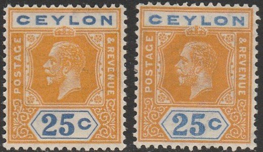 Ceylon, #238-238a  MH From 1921-33