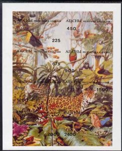 ABKHAZIA - 1995 - Wildlife - Imperf 8v Sheet - M. N.H - Private Issue