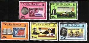 Pitcairn-Sc#338-42- id12- unused NH set-Stamp on Stamp-1990-please note that th