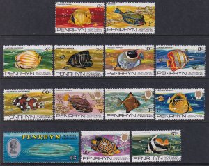 Penrhyn Island 50-62 Fish MNH VF