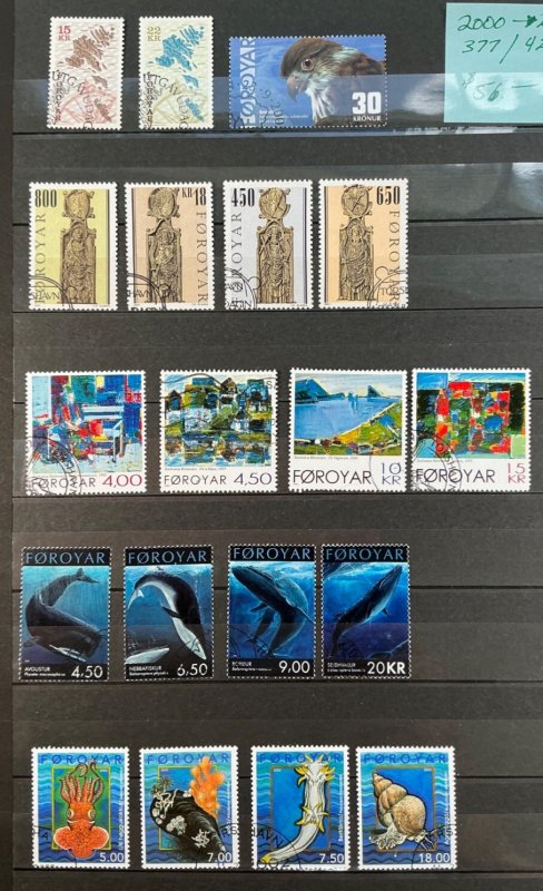 FAROE ISLANDS USED *2000-2002* - catalog $56.00  lot #2