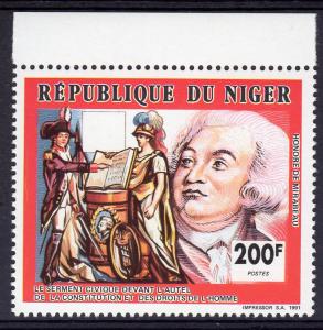 Niger 1991 Sc#839C FRENCH REVOLUTION Comte de Mirabeau (1) MNH