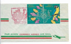 MEXICO 1990 DISCOVERY OF AMERICA NATURAL ENVIRONMENT BIRDS FLOWER SHIP FDC COVER