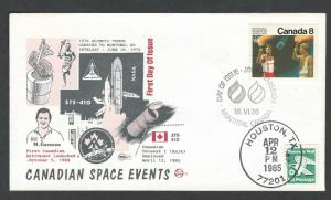 Canada  Space  Event Cover   Space Shuttle