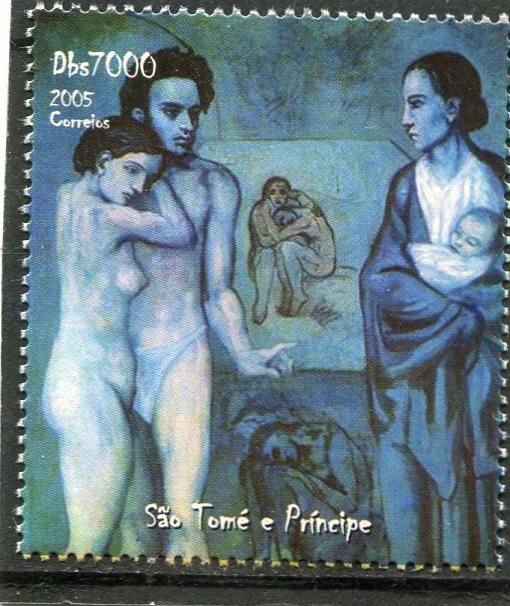 Sao Tome & Principe 2005 Picasso BLUE PERIOD PAINTINGS set Perforated Mint (NH