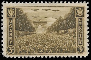 Scott 934    3¢ U.S. Army Single, MNH VF