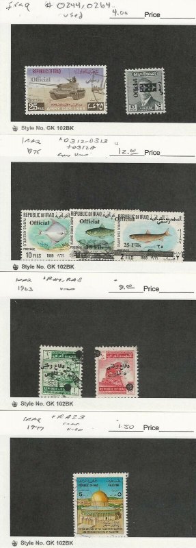 Iraq, Postage Stamp, #O244//O313, RA7-8, RA23 Used, 1963-77, JFZ