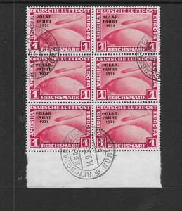 GERMANY SCOTT# C40 BLOCK OF 6 SCV $630.00