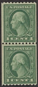 US 486 MNH VF 1 Cent Washington Pair - Green