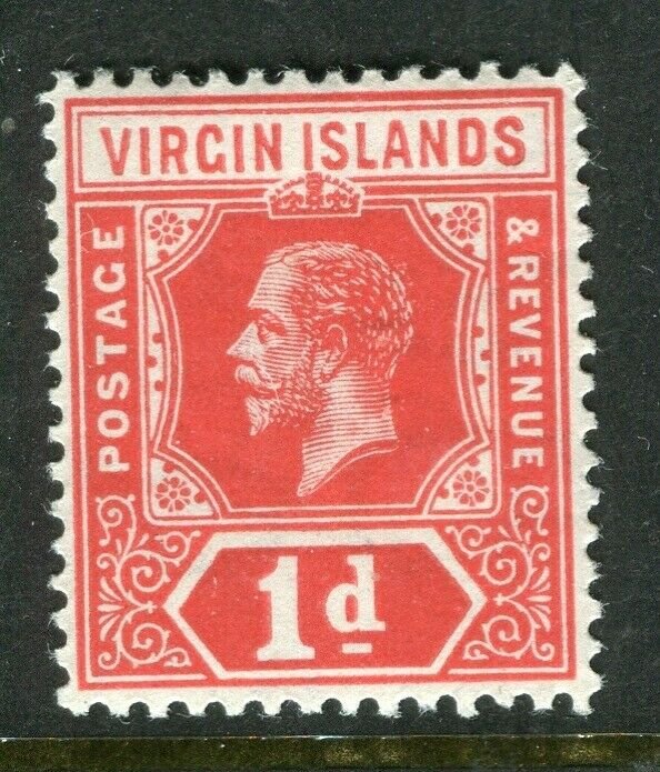 BRITISH VIRGIN ISL; 1912 early GV issue fine Mint hinged 1d. value