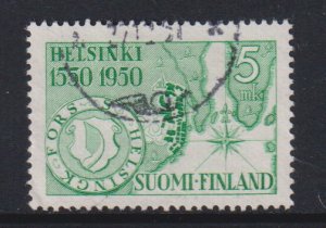 Finland    #297  used  1950  map of ole Helsinki  5m