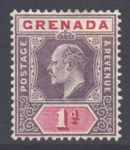 Grenada Scott 49 - SG58, 1902 Crown CA 1d MH*