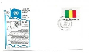 United Nations #332 15c Flag Series 1980, Mali, Aristocrat Cachets FDC