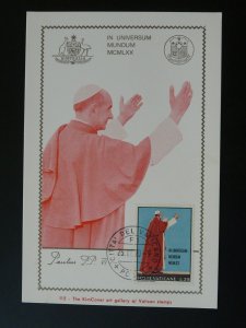religion Pope Paul VI in Australia maximum card 1970 Vatican 84868