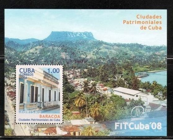 CUBA Sc# 4886  HISTORIC CUBAN CITIES tourism SOUVENIR SHEET   2008 MNH