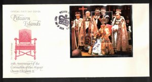 PITCAIRN ISLANDS Scott # 177 FDC - 25th Anniversary Of QEII Coronation