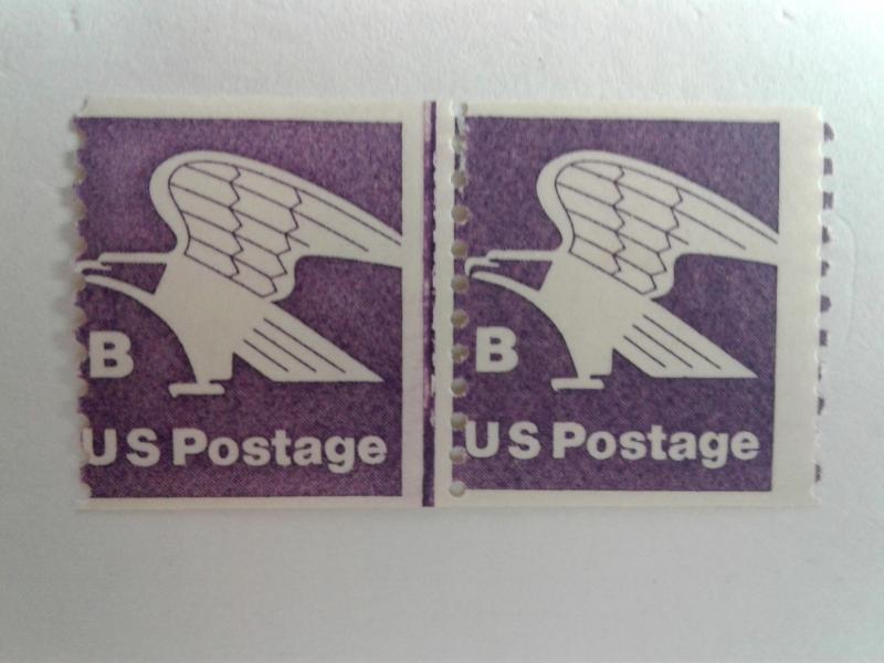 SCOTT # 1818 EAGLE B NIFTY KOOL PERF SHIFT MINT NEVER HINGED JOINT LINE PAIR