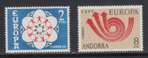 Spanish Andorra   #75-76   mnh     cat $0.95